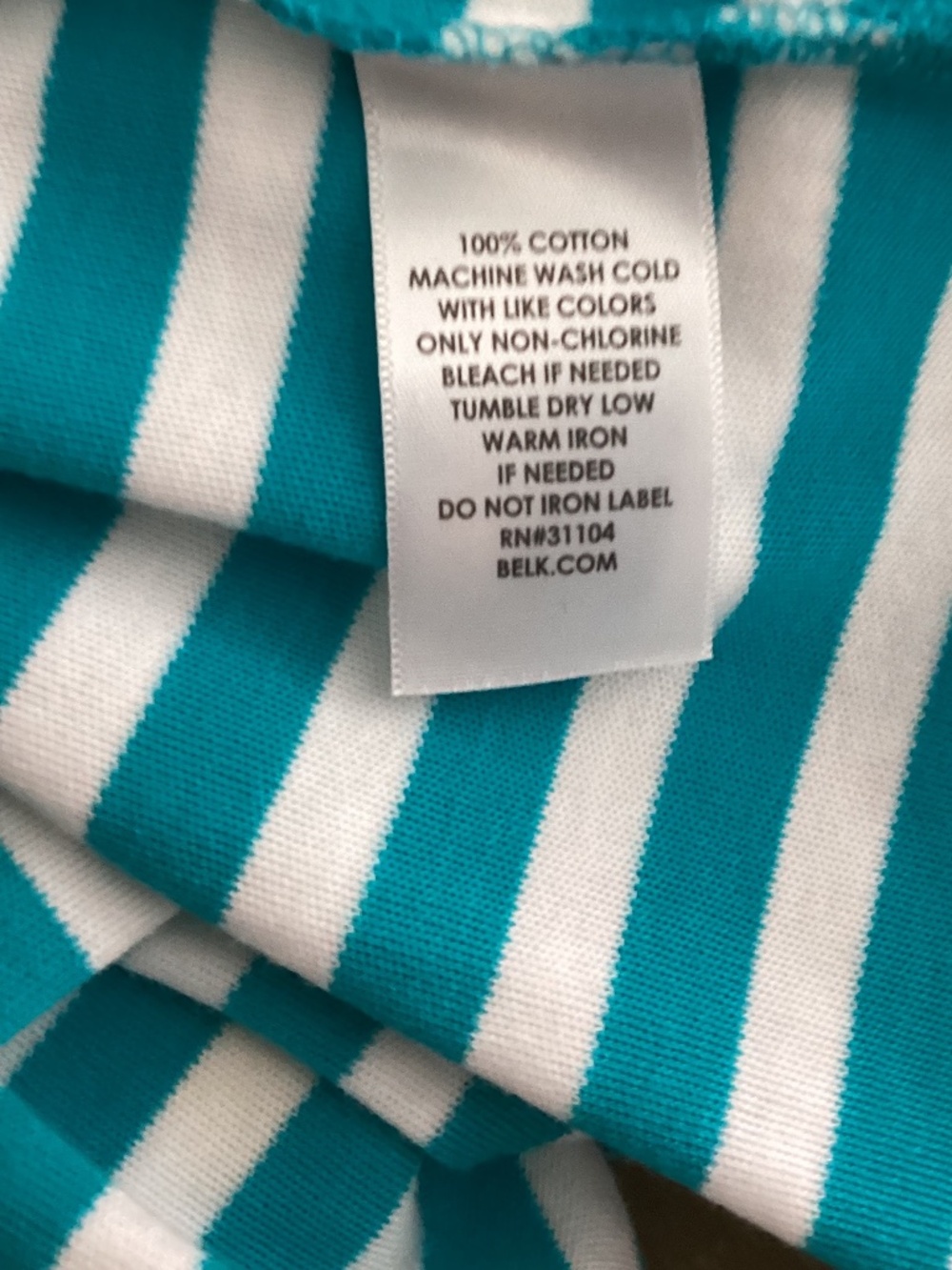 NWT KIM ROGERS WOMAN 3X TURQUISE WHITE STRIPED COLORBLOCK TUNIC 3/4 SLEEVE - Picture 6 of 6